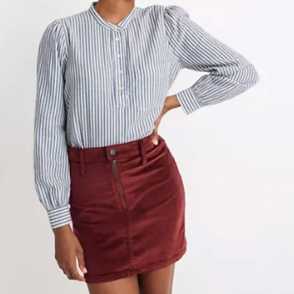 Madewell Tops - Madewell Puff-Sleeve Button Down Stripe